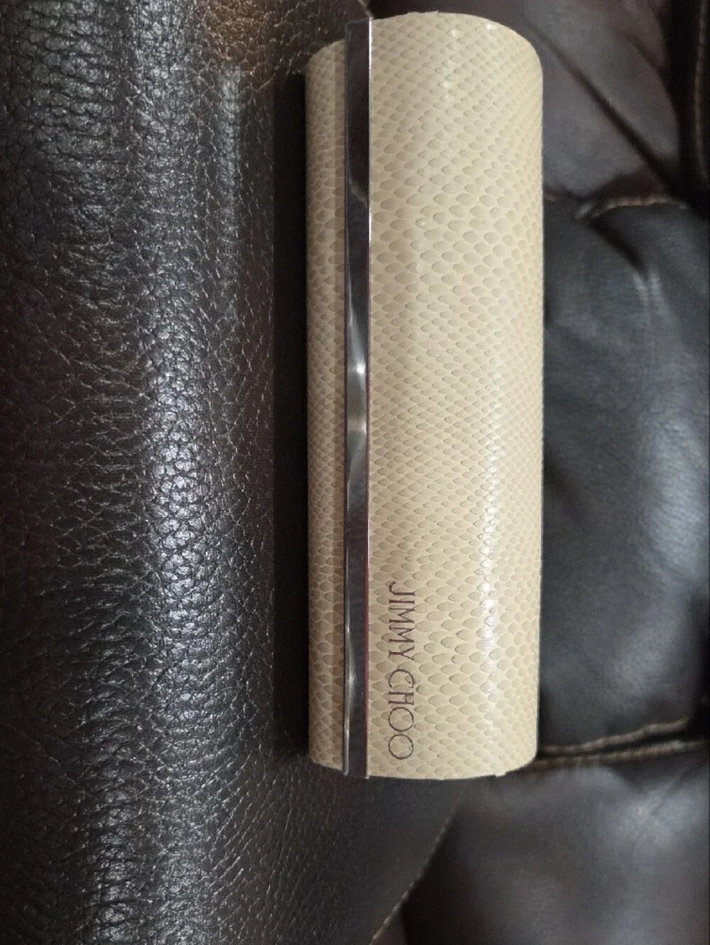 Jimmy Choo Womens Eyeglasses in Brown and Cream Leopard Print With Case